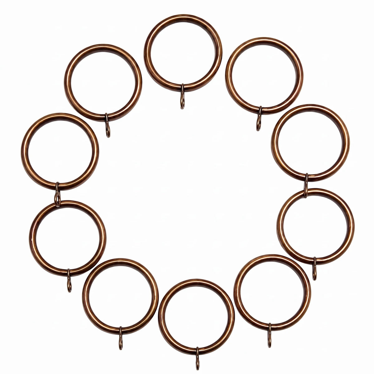 Large Wrought Iron Curtain Rings – 55mm OD × 45mm ID – Pack of 10